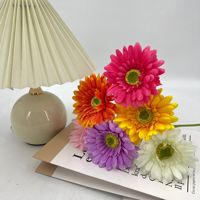 Pabrik Grosir Bunga Plastik Buatan Tunggal Set Bunga Laris Krisan Tunggal Gerbera Daisies Pernikahan Rumah