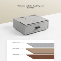 Ensemble de fournitures hôtelières en cuir PU pour chambre d'hôtel : porte-documents, plateau pour articles de toilette, support pour télécommande, couverture de menu personnalisée - Fournisseur