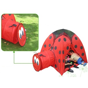 Tente de jeu pliable <span class=keywords><strong>pour</strong></span> enfants en forme de coccinelle avec tunnel en <span class=keywords><strong>filet</strong></span> - Product Image 4