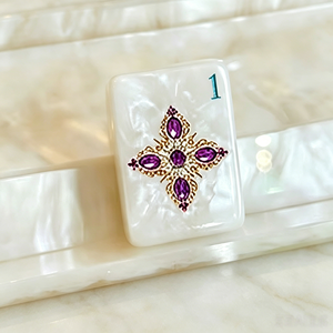 Mahjong Americano de Lujo de 166 Fichas, Estilo Cloisonné Acrílico Premium Hecho a Medida, para el Mercado de Regalos de Lujo - Product Image 2