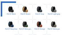 Aura3D Serat Karbon PLA 1.75mm 1KG PLA-CF untuk Printer 3D Bambulab Creality
