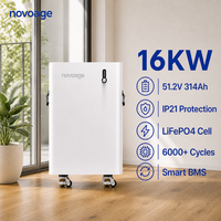 Batterie au lithium-ion Novoage Libra 16H-GP1 européenne 16,07 kW pour stockage d'énergie domestique, pack flexible en parallèle 51,2 V 314 Ah LiFePO4 6000