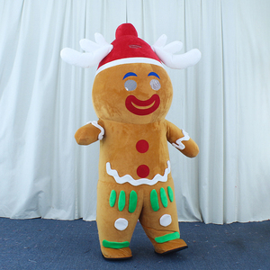 Disfraces inflables de hombre de pan de jengibre para adultos, disfraz de Cosplay de Halloween de Anime - Product Image 4