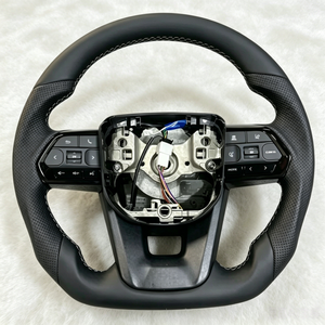 Volante de Madera de Durazno con Acabado Negro Piano para TOYOTA Land Cruiser LC200 LC300 Prado <span class=keywords><strong>120</strong></span> 150 200 LC79 LC70 LC76 FJ70 FJ79 FJ200 - Product Image 1
