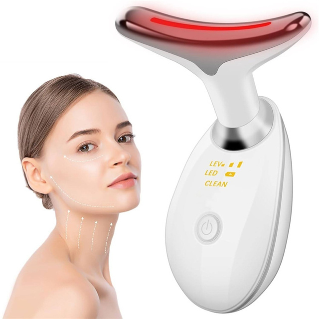 Handheld Anti-Aging Red Light Face Neck Lifting Massager USB Charging Skin Care Beauty Device Face Neck Lifting Massager
