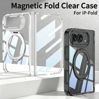 Étui transparent pliable magnétique avec béquille pour iPhone Duo 18 Fold Pro Max