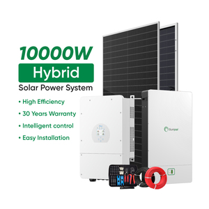 太陽電池太陽光発電システム10Kw 10Kvaグリッドハイブリッドパネルキットのソーラーホームパワーシステム