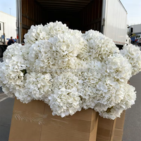 Bunga Hydrangea Sutra Putih Pink 3D Printing Terpanas, Tangkai Tunggal, Dekorasi Pernikahan