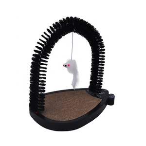 プラスチック製猫用爪とぎブラシとネズミのおもちゃ付き-環境に優しいモダンな漫画デザイン - Product Image 4