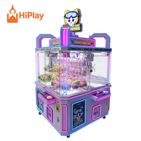 Machine à griffes carrée à monnayeur pour 4 joueurs, pour peluches et cadeaux, usage commercial pour centres de divertissement et centres commerciaux