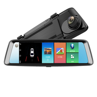 Caméra de tableau de bord Wosx A10 7 pouces avec carte SIM 4G, 3 caméras (avant/intérieur/arrière), DVR de voiture avec GPS et ADAS