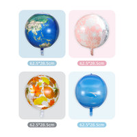 Ballon en feuille d'aluminium 4D de 22 pouces, série naturelle, imprimé, en nylon, ballons gonflables pour fournitures de fête, festival, décoration de la maison