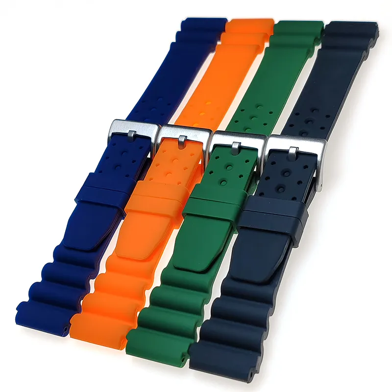 18mm 20mm 22mm multi colors silicone rubber watch band watch strap