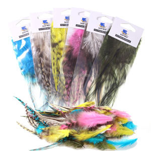 Plumes <span class=keywords><strong>de</strong></span> selle <span class=keywords><strong>de</strong></span> coq grizzly, 14-16 cm, pour streamers d'eau salée et matériaux <span class=keywords><strong>de</strong></span> montage <span class=keywords><strong>de</strong></span> mouches - Product Image 1