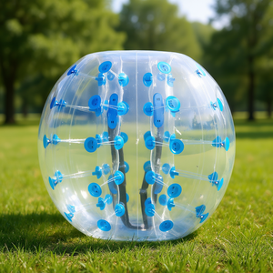 Pelota inflable de sumo Zorb de 4 pies, azul con lunares, de PVC, para juegos al aire libre en equipo, burbuja protectora para niños de 8 a 13 años, unisex. - Product Image 2