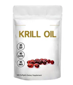 Krill Oil Softgel For Uncontaminated GMP-Validated Ingredients Gluten-free Bakery Green-centric