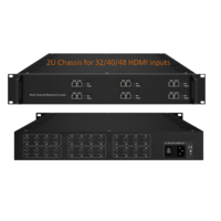 Encodeur Réseau Multi-Canaux 8-48 Entrées Vidéo HEVC H.264 Sortie IP SRT RTMP UDP HTTP HLS OSD HZY-3228M-N