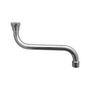 Bec de lavabo universel en forme de S, 25 cm, finition chromée, accessoire de robinet de salle de bain - Product Image 1