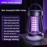 Piège à insectes LED à ondes lumineuses transfrontalières 2025, lampe d'urgence SOS pour camping en extérieur, batterie intégrée, répulsif moustiques, IP33