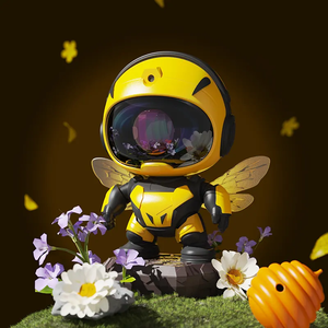 Bee Astronaut Galaxy Projector Star Projector con efectos de luz multigalaxia 360 Control remoto ajustable y regulable - Product Image 1