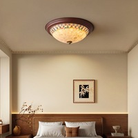 Plafonnier vintage de style français pour chambre à coucher, éclairage rétro américain haut de gamme à spectre complet et protection oculaire pour chambre principale