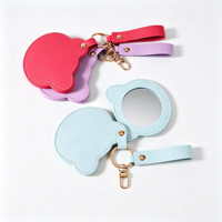 Miroir de maquillage miniature en forme d'ours personnalisé, porte-clés rotatif pliable, miroir de beauté cosmétique pour voyage, cadeau