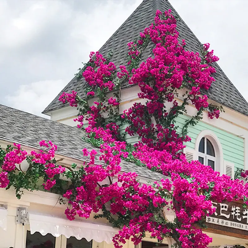 Factory wholesale artificial plant bougainvillea fake flower outdoor roof decoration wedding decoration