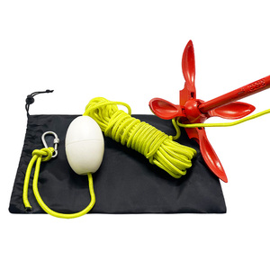 Accessoires <span class=keywords><strong>pour</strong></span> bateaux, petite <span class=keywords><strong>ancre</strong></span> en aluminium et acier avec corde <span class=keywords><strong>pour</strong></span> kit d'ancrage - Product Image 6