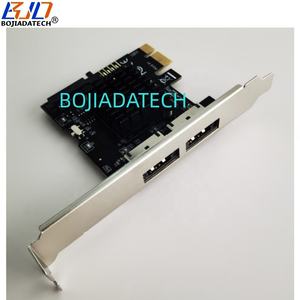 Venta al por mayor 2 * Power Over <span class=keywords><strong>ESATA</strong></span> Port a <span class=keywords><strong>PCI</strong></span>-E PCIE 1X adaptador Riser Card SATA 15PIN Power 6Gbps para 2,5 "3,5" unidad de disco duro - Product Image 2