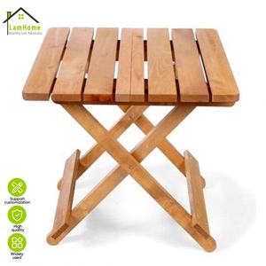 Table d'appoint pliante imperméable en bois de sapin, idéale pour les fêtes sur la plage, les loisirs, les vacances en bord de mer, table portable fabriquée en Chine - Product Image 1