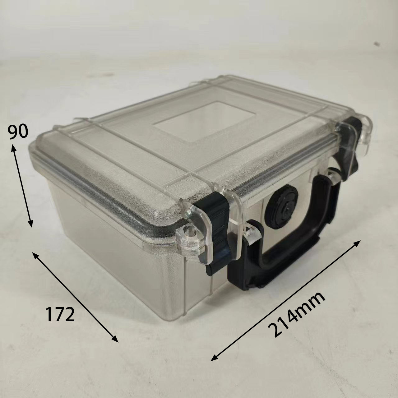 Transparent Small Hard Plastic Tool Case with Customizable Foam