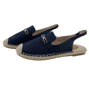 여성용 하프 슈즈 2022 플랫 에바 깔창 Espadrilles 신발 여성 샌들 로퍼 스트랩 슬리퍼 - Product Image 3