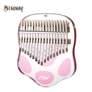 Kalimba en cristal transparent personnalisé Starway, nouveau style, acrylique, mignon, petit animal, 17 touches, 21 touches, <span class=keywords><strong>piano</strong></span> à pouce pour enfants - Product Image 3