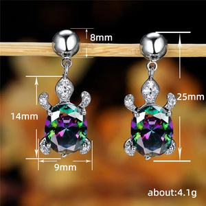 Orecchini a Forma di Tartaruga per Donne, Gioielli da Indossare Quotidianamente, Idea Regalo, Vendita all'Ingrosso - Product Image 5