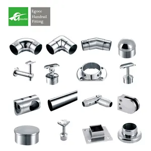 Egoee Balustrade Accessories Stainless Steel Railing Elbow Cover Glass Clamp Post Handrail Fitting