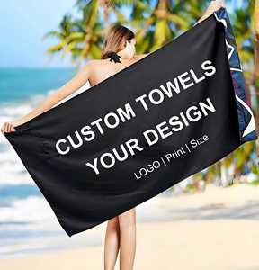 Factory Print Custom <b>Beach</b> <b>Towel</b> <b>Microfiber</b> Velour Design Custom Logo <b>Towel</b> Large Size <b>Beach</b> <b>Towels</b> Print Logo - Product Image 1