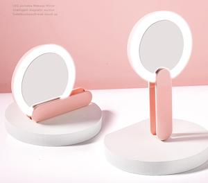 Портативное компактное светодиодное зеркало для ресниц с индивидуальным логотипом, маленькое складное дорожное косметологическое зеркало с подсветкой - Product Image 5