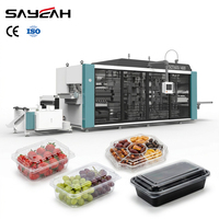 Automatische Multi-Station 4 Stations Kunststof Thermovormende Fruitdozen Voedselverpakking Productie Container Thermovormende Machine