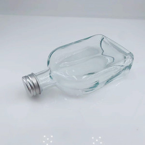 All'ingrosso 10oz chiaro bottiglie di vetro piano con coperchi 300ml-330ml capacità per la stampa a freddo vino di frutta <span class=keywords><strong>e</strong></span> succo di bere - Product Image 2