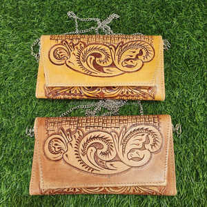 กระเป๋าคลัทช์หนังสไตล์วินเทจสไตล์ใหม่แบบตะวันตกสำหรับผู้หญิงกระเป๋าถือของแท้อุปกรณ์เสริมแฟชั่นสำหรับผู้หญิง - Product Image 2