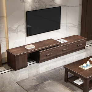 Dazhang Jiaju Solid Wood Tv Cabinet <b>Walnut</b> <b>Coffee</b> <b>Table</b> Combination Living Room Furniture Extendable Modern Home Use - Product Image 3