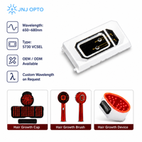 5730 VCSEL 650nm 660nm 680nm 5mW-20mW Dioda Laser Merah Daya Rendah untuk Terapi Cahaya Merah Topi Pertumbuhan Rambut Sikat Pertumbuhan Rambut