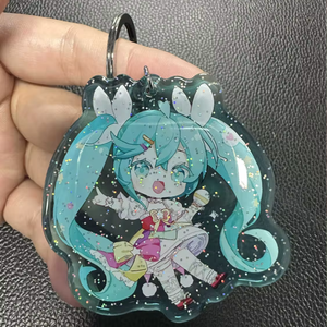 <span class=keywords><strong>Porte</strong></span>-clés en acrylique holographique double face personnalisé pour anime, <span class=keywords><strong>porte</strong></span>-clés en <span class=keywords><strong>résine</strong></span> par sublimation pour clés en plastique – Vente en gros - Product Image 2