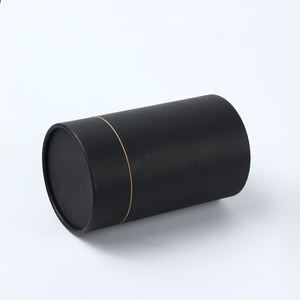 מחזור לוגו מותאם אישית לוגו עגול קרטון בושם בקבוק נייר שחור - Product Image 3