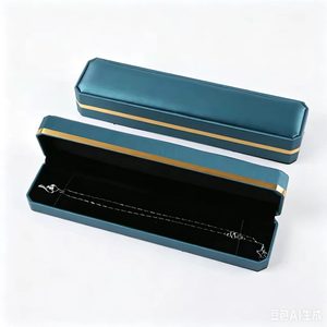 Boîte d'emballage et <span class=keywords><strong>de</strong></span> rangement pour bijoux en cuir jaune <span class=keywords><strong>de</strong></span> Guangzhou, pour bracelets et colliers, avec logo personnalisé, directement <span class=keywords><strong>de</strong></span> l'usine - Product Image 1
