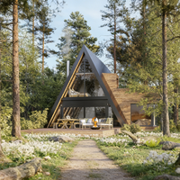 Maison conteneur portable, extensible et détachable en structure acier, avec panneaux sandwich en bois étanches, pour bureaux et hôtels