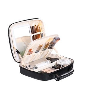 Nianduodao – trousse de maquillage EVA avec miroir Led, sac à cosmétiques portable pour femmes, rangement de voyage, organisation multifonctionnelle, grande capacité - Product Image 5