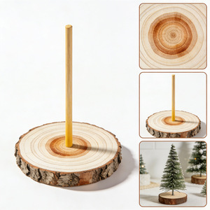Base per Albero di Natale in Legno di Pino, Portacandele Decorativo <span class=keywords><strong>Fai</strong></span>-<span class=keywords><strong>da</strong></span>-<span class=keywords><strong>Te</strong></span> per Ornamenti Natalizi e Decorazioni per la Casa - Product Image 2