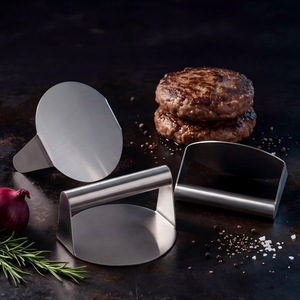 Presse à hamburgers et à galettes de viande en acier inoxydable extra épais et robuste, presse à viande commerciale pour galettes de bœuf - Product Image 4