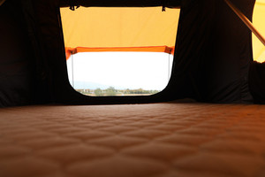 OEM polialgodón plegable techo superior tienda al aire libre de calidad suave Shell impermeable Camping tienda en la azotea - Product Image 5